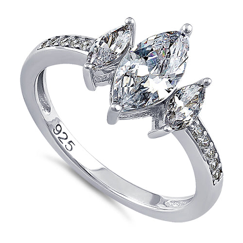 Triple marquise deals diamond ring