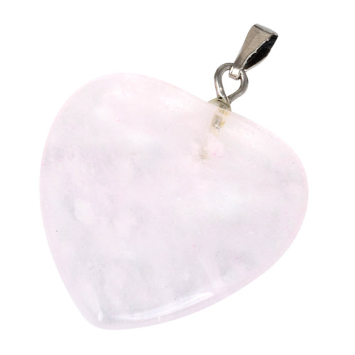 25mm Clear Stone Heart Pendant (Not Sterling Silver)