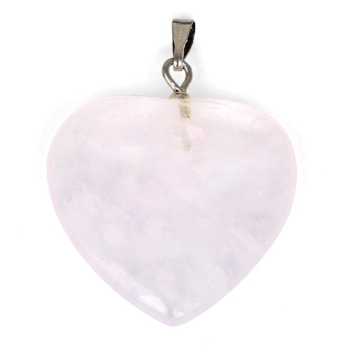 25mm Clear Stone Heart Pendant (Not Sterling Silver)