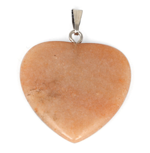 25mm Orange Heart Pendant (Not Sterling Silver)