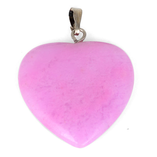 25mm Pink Heart Pendant (Not Sterling Silver)