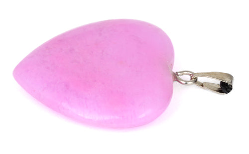 25mm Pink Heart Pendant (Not Sterling Silver)