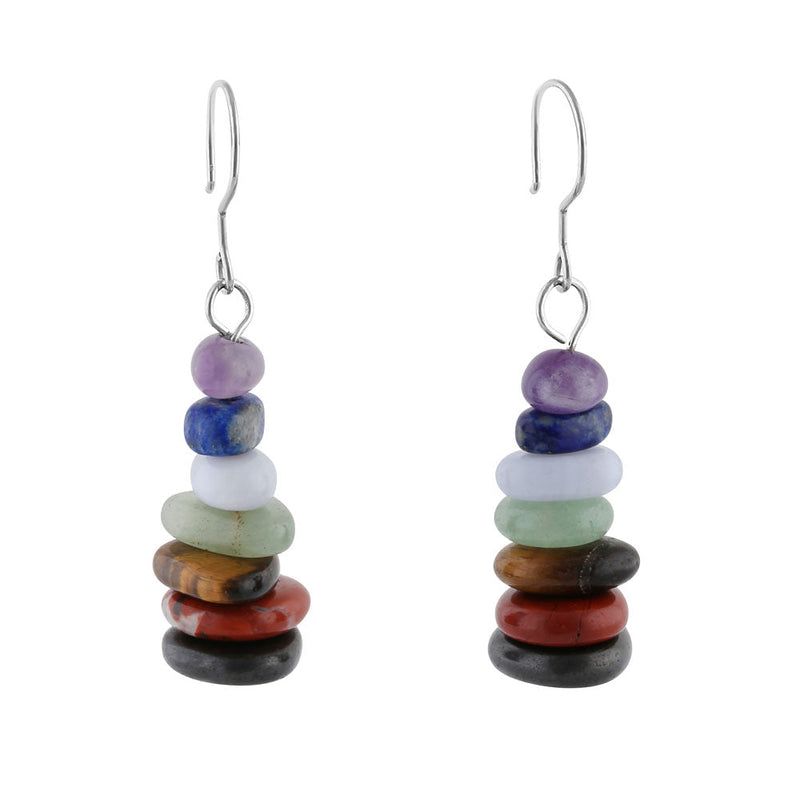 Colorful Gemstone Earrings (Not Sterling Silver)