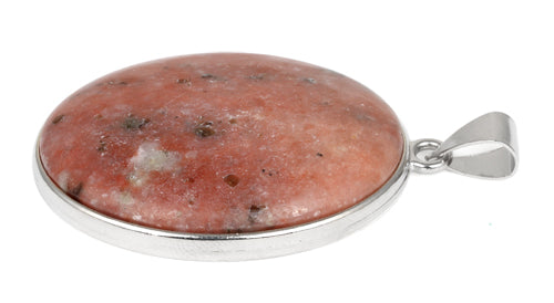 30X40MM Oval Chili Jasper Gemstone Pendant (Not Sterling Silver)