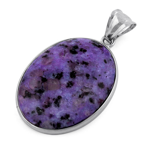 30X40MM Oval Lavender Quartz Gem Stone Pendant (Not Sterling Silver)