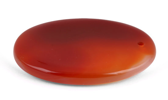 30X40MM Plain Oval Carnelian Agate Gem Stone Pendant