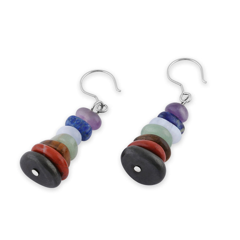 Colorful Gemstone Earrings (Not Sterling Silver)