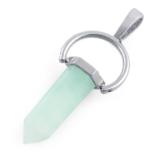 8X35mm Faceted Single Point-Swing Amazonite Pendant (Not Sterling Silver)