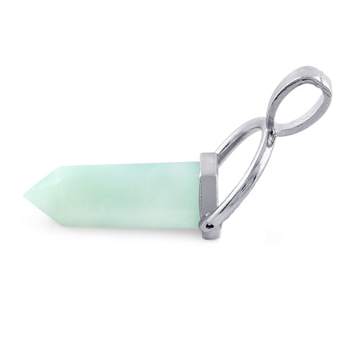 8X35mm Faceted Single Point-Swing Amazonite Pendant (Not Sterling Silver)