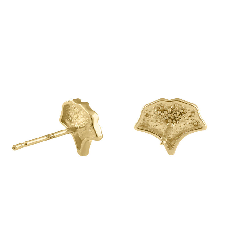 Solid 14K Gold Shell Earrings