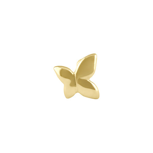 Solid 14K Gold Flying Butterfly Nose Stud