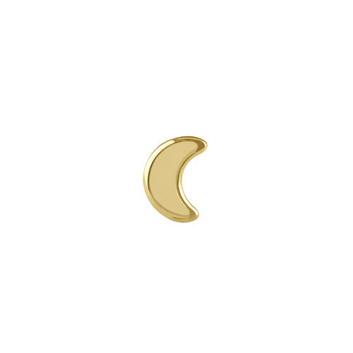 Solid 14K Gold Crescent Moon Nose Stud