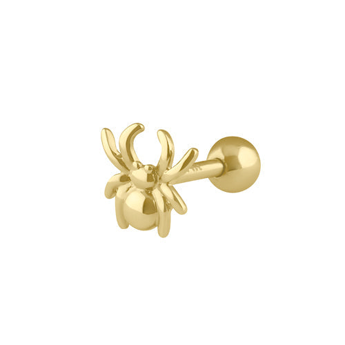 Solid 14K Gold Spider Belly Button