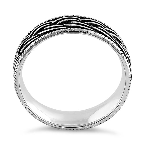 Sterling Silver Braid Pattern Band