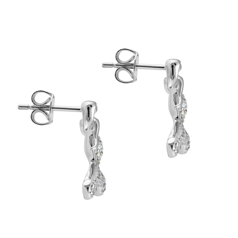 Sterling Silver Mermaid CZ Earrings