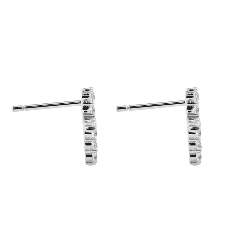 Sterling Silver Cross Stud Earrings