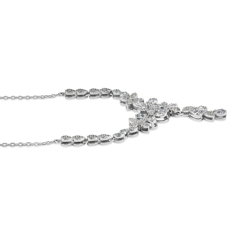 Sterling Silver Bridal CZ Necklace