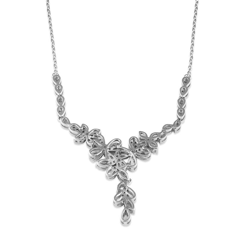 Sterling Silver Bridal CZ Necklace