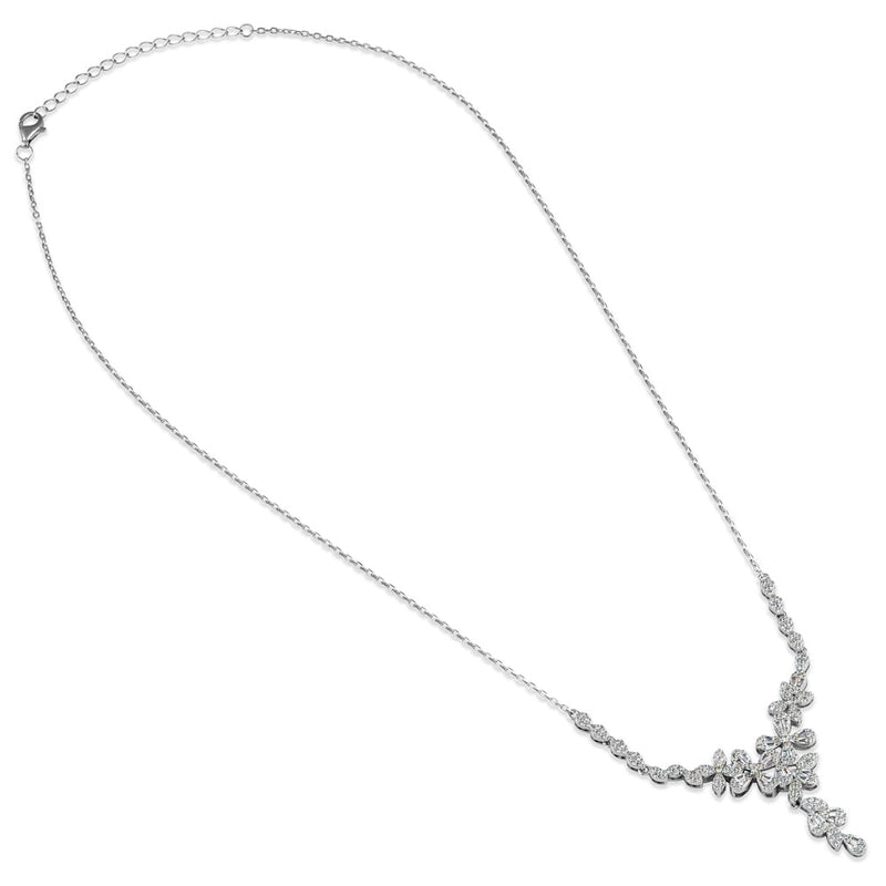 Sterling Silver Bridal CZ Necklace