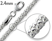 Sterling Silver Popcorn Chain 2.40mm