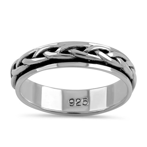 Sterling Silver 5MM Knot Ring