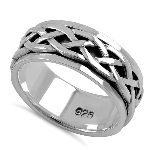 Sterling Silver 8MM Knot Ring