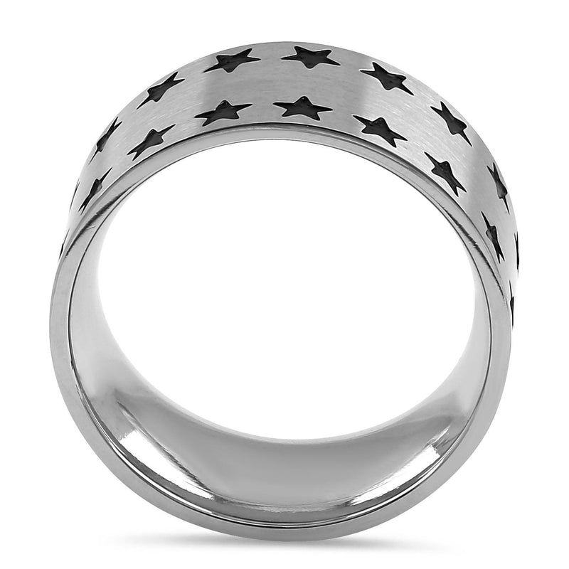 Stainless Steel All-Stars Band Ring