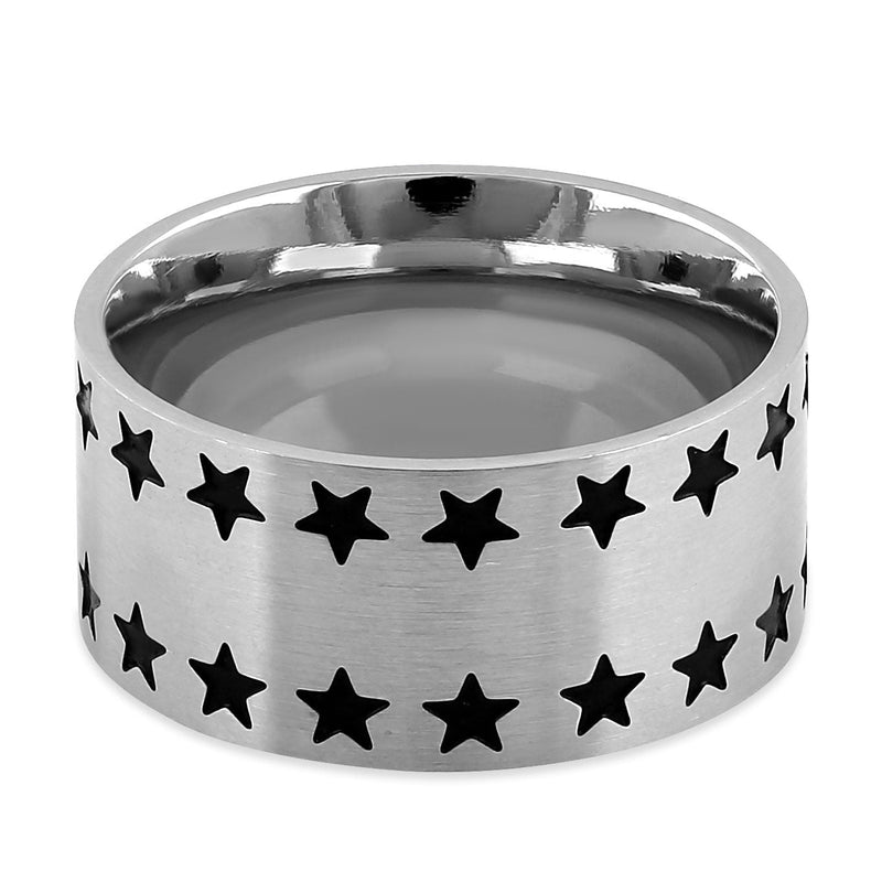 Stainless Steel All-Stars Band Ring