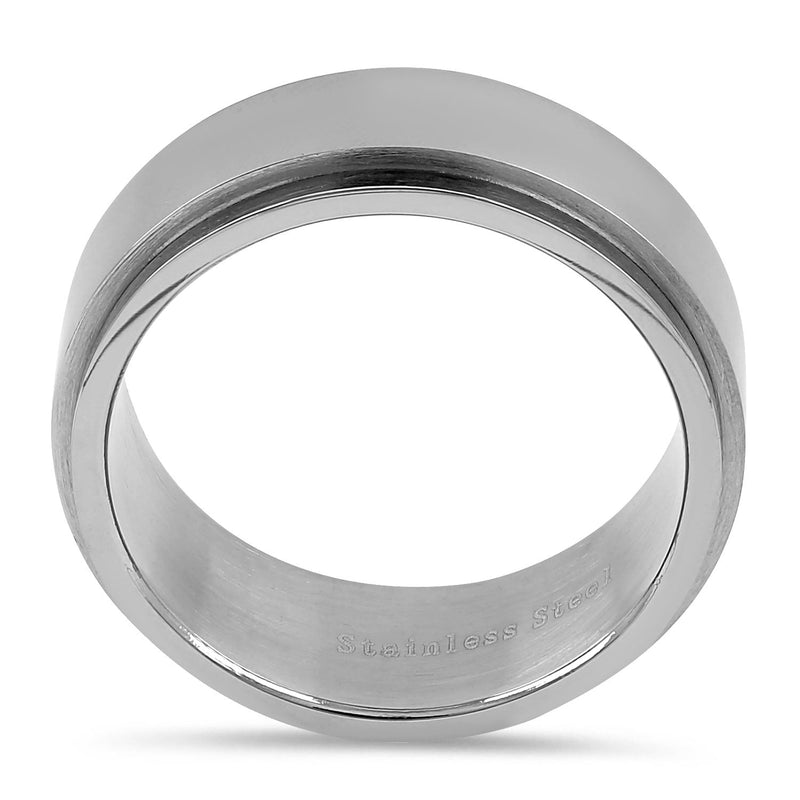 Stainless Steel 8mm Spinner Band Ring