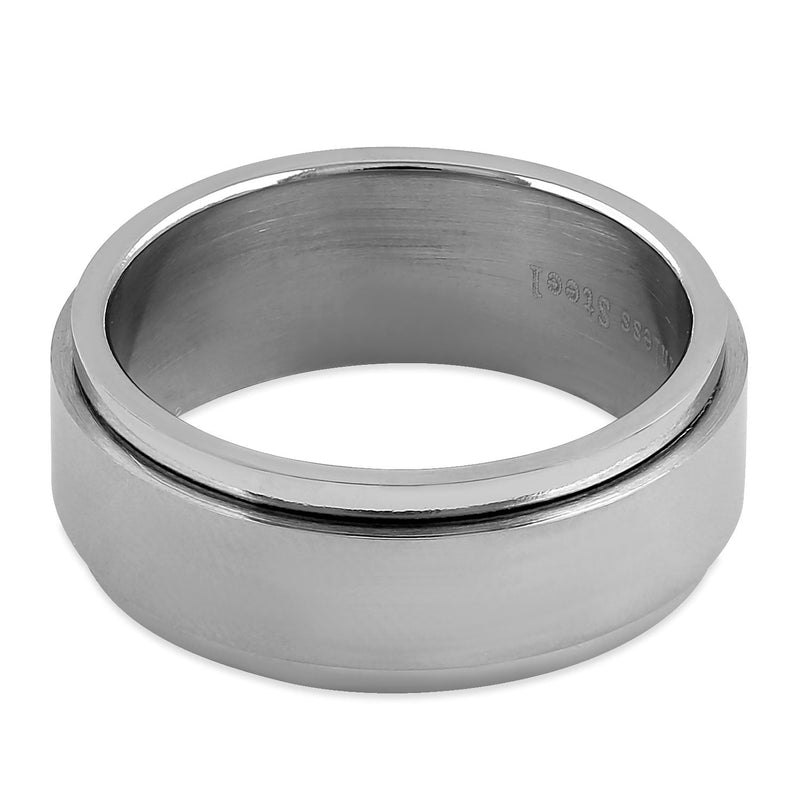 Stainless Steel 8mm Spinner Band Ring