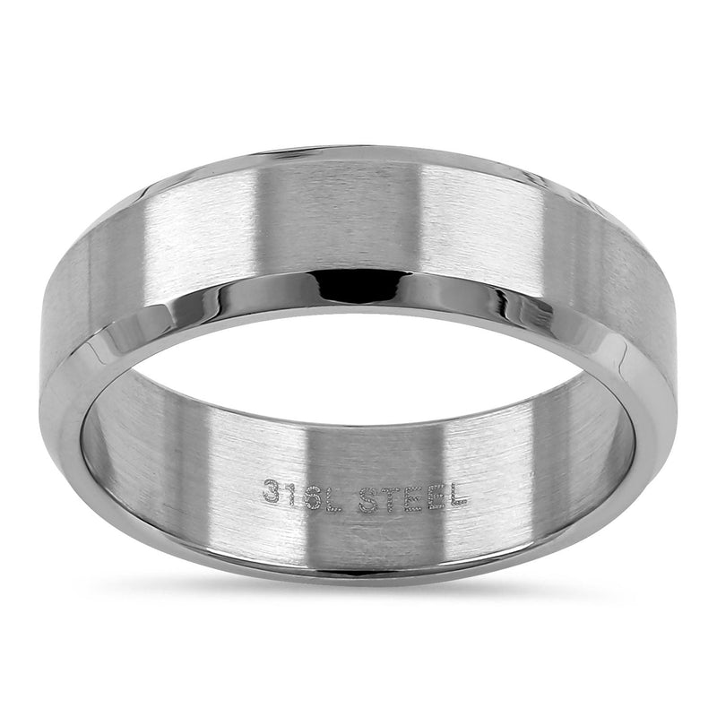 Stainless Steel 6mm Wedding Band Ring