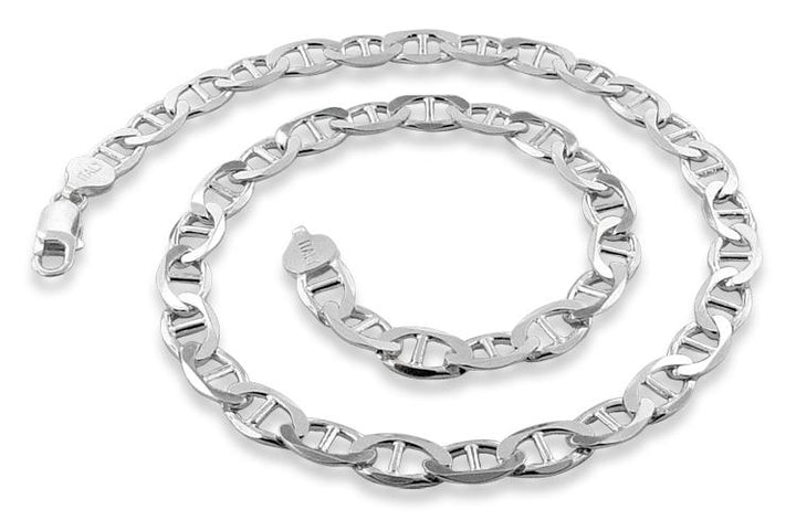 Sterling Silver Flat Marina Chain 7.20MM