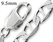 Sterling Silver Flat Marina Chain 9.5MM