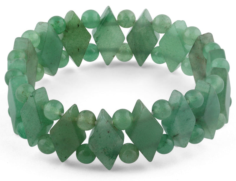 Princess Style Green Aventurine Gemstone Bracelet