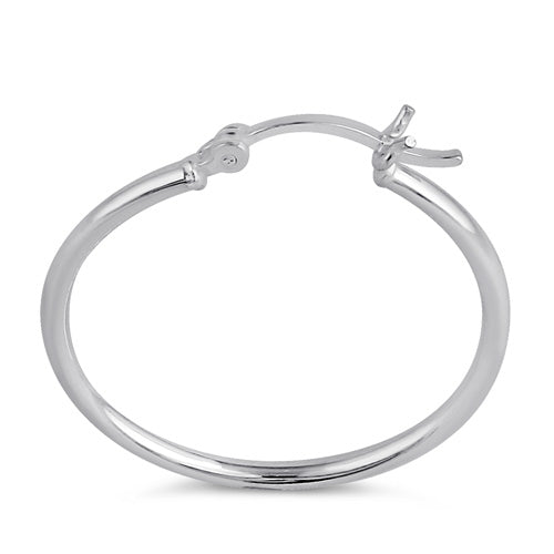 Sterling Silver 2.0MM x 30MM Hoop Earrings