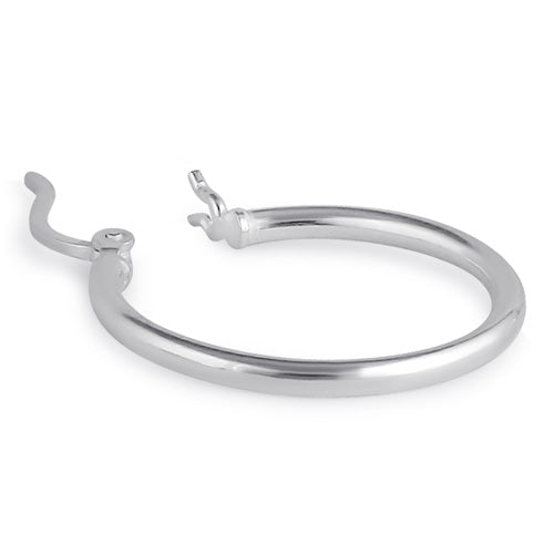 Sterling Silver 2.0MM x 30MM Hoop Earrings