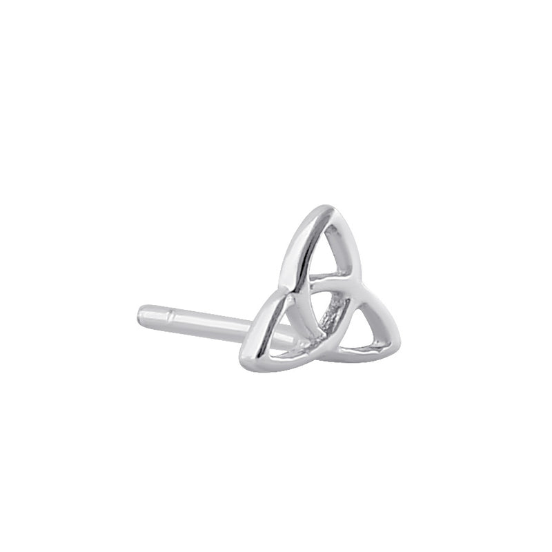 Sterling Silver Triquetra Stud Earrings