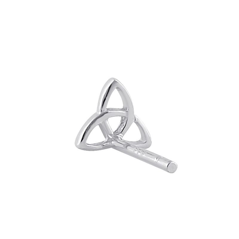 Sterling Silver Triquetra Stud Earrings