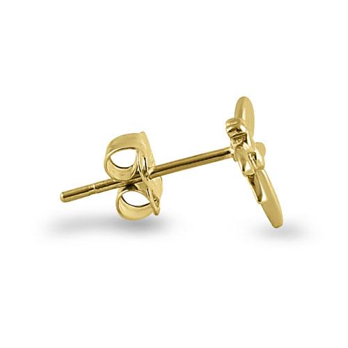 14 k good Gold Dragonfly Earrings