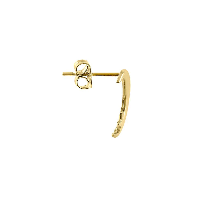 Solid 14K Yellow Gold Moon & Star Earrings