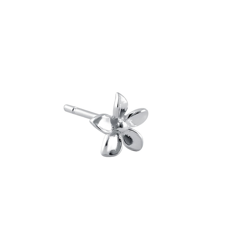 Sterling Silver Plumeria Earrings