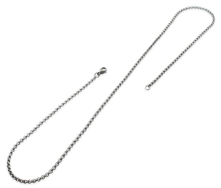 Stainless Steel 22" Rollo Chain Necklace 2.5 MM