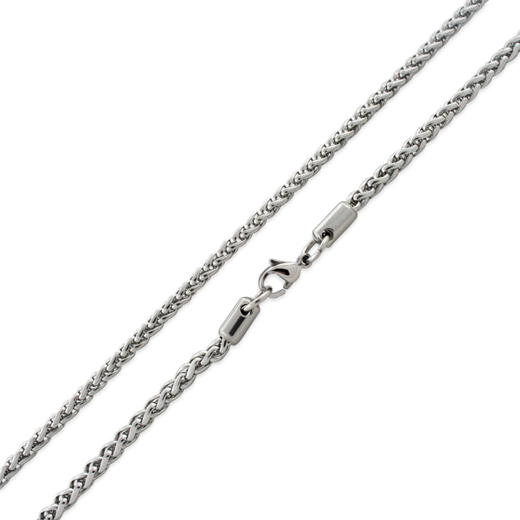 Stainless Steel 18" Spiga Chain Necklace 4.0 MM