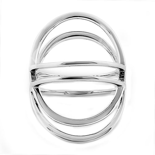 Sterling Silver Overlapping Atom Design Ring