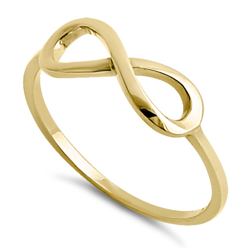 Solid 14K Yellow Gold Infinity Ring