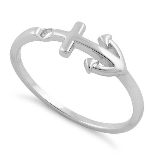 Sterling Silver Anchor Ring