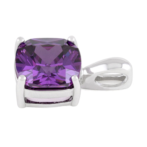 925 Sterling Silver Amethyst Pendant, Cushion Cut, Wholesale Pricing 2024