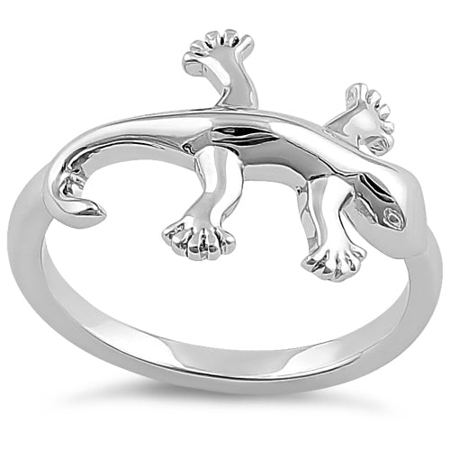 Sterling Silver Gecko Ring