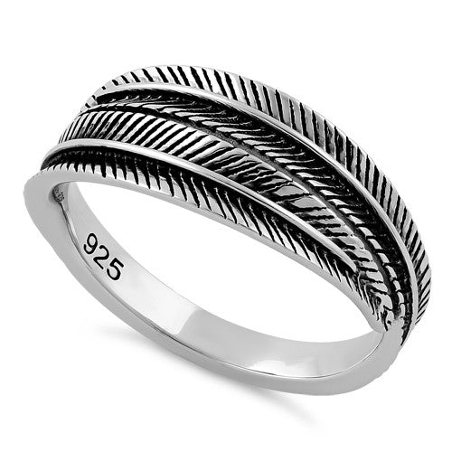 Sterling Silver Leaves Ring