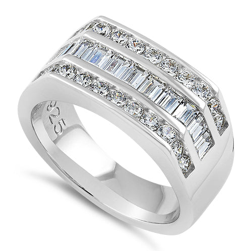 Sterling Silver Men's Engagement CZ Rings for Sale | Wholesale Sparkle